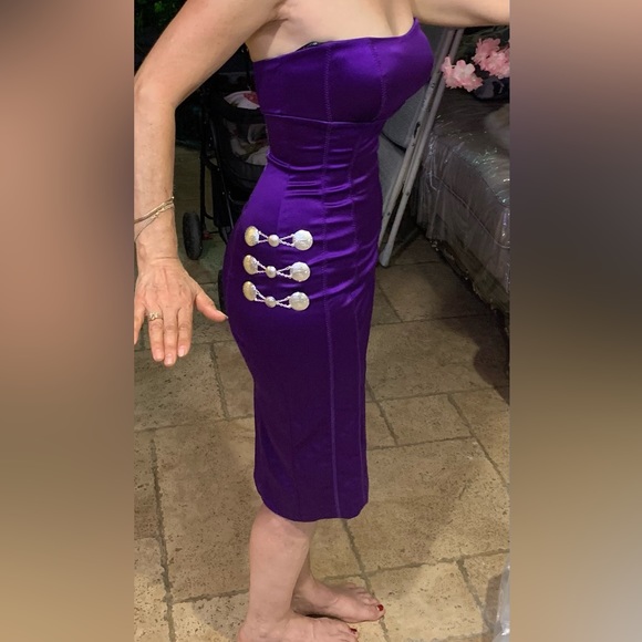 Mexican Dress purple color dress size S - Picture 4 of 10